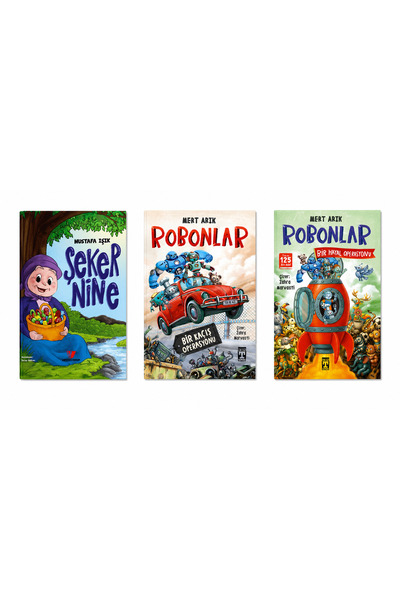 Timaş Çocuk Robonlar 1 - Robonlar 2 - Şeker Nine 3 Kitap Set