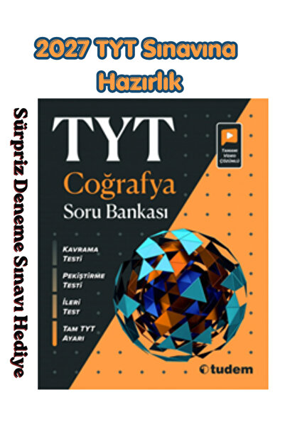 Tudem Tudem TYT Coğrafya Soru Bankası Deneme Hediyeli 2027 YKS Sınavina Hazırlik