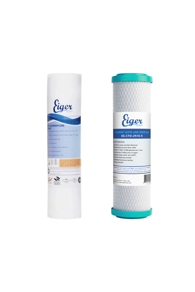 Eiger Filter Eiger Σετ Φίλτρων PP & CTO 5μm για Συσκευές 2 Σταδίων Άνω & Κάτω...