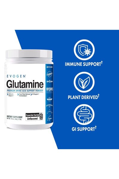 EVOGEN Nutrition Glutamine Recovery Amino Acid Supports Muscle Recovery 300 g