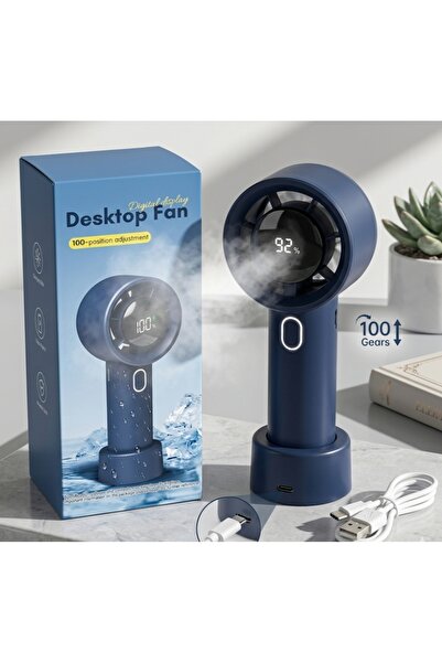 OSO HOME Mini Turbo El Fanı 5 Kademeli, Dijital Ekranlı, Ekstra Uzun Şarj Sür...