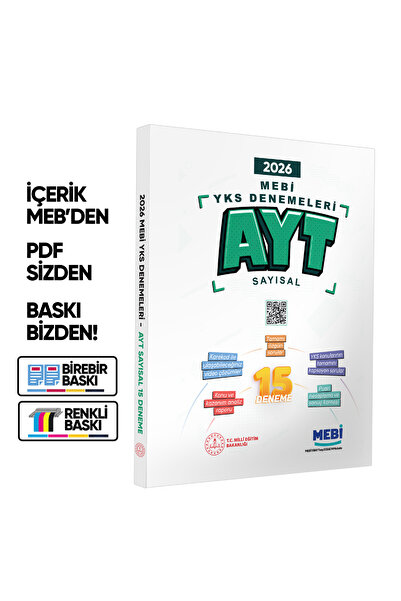 Karakutu Yayınları 2026 MEBİ YKS-AYT SAYISAL 15li Deneme Kitabı Video Çözümlü...