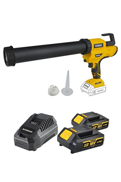 Rtrmax Şarjlı Silikon Sosis Tabancası 300/600 ML Akü Dahil RTX1878BSET