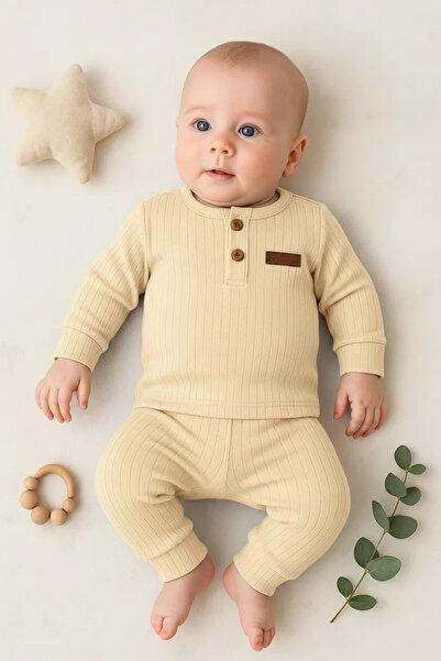 Babydonat Striped Fabric 100% Cotton 2 Piece Unisex Set