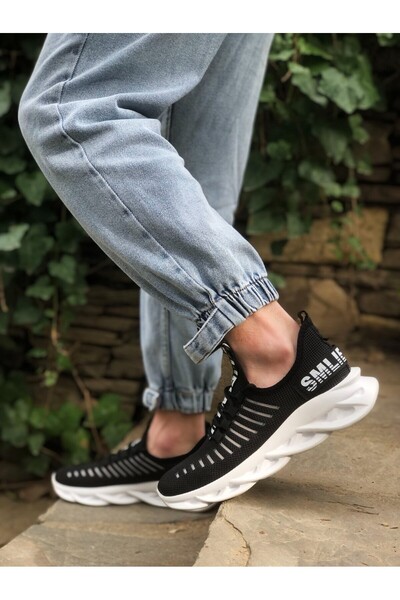 BOA Aba0602 Phantom High Sole Style Sneakers Black White Sports Men's Shoes
