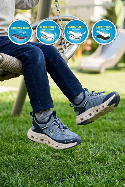 Minicankids Minican Bxz001 P Indigo-Navy Blue Wide Fit Boys' Sports Shoes