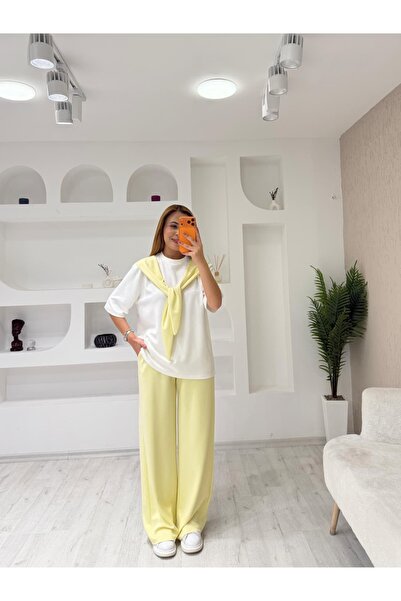 İrka Moda Modal Atkılı Tişört Pantolon Takım