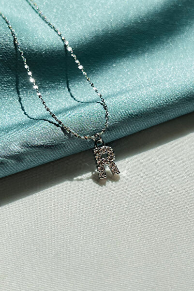 Berilya Aksesuar Zircon Stone Lettered Steel Necklace