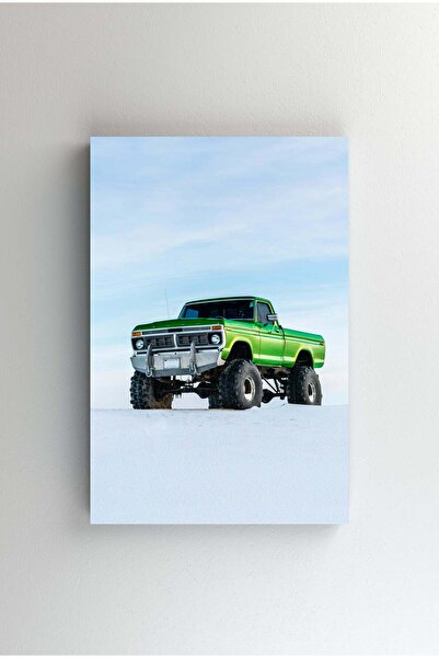Efect Canvas Tablou Canvas - Monster truck verde in zapada