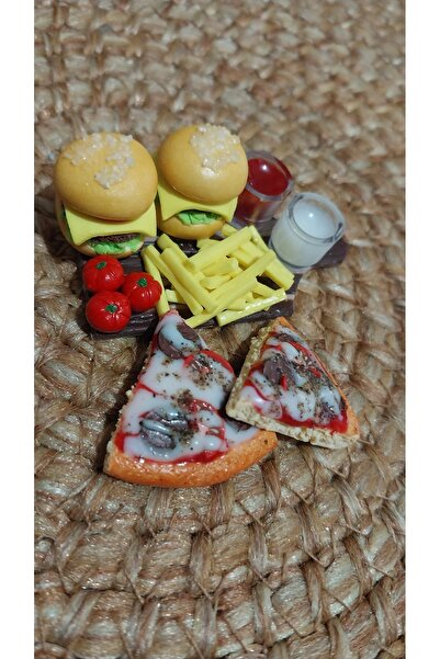 cankids El yapımı minyatür Fast food set