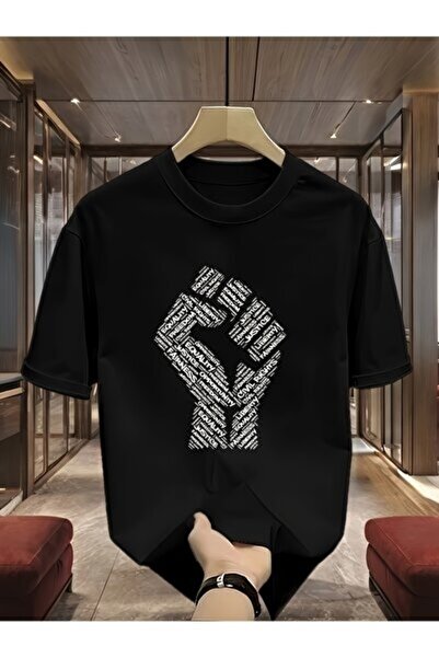 yiou trendy clothing تي شيرت Sovae للرجال بأكمام قصيرة ونقشة هندسية جذابة