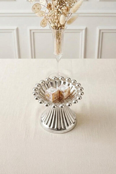 Kitchen Life Beaded Stainless Steel Silver Macaron Holder, Sugar Bowl, Coffee...