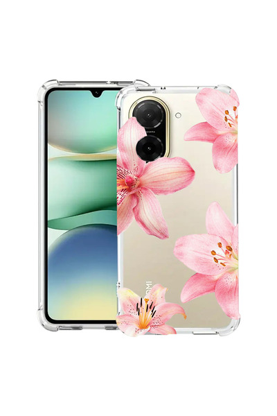 bestcase Θήκη Αντικραδασμική για Xiaomi Redmi A5 (173mm), Φλοράλ - Κομψός Ροζ...