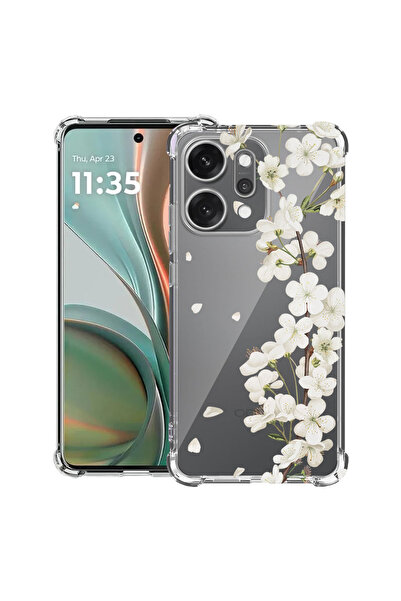 bestcase Husă Antișoc pentru OPPO Reno14, Florală - Floare de cireș albă este...
