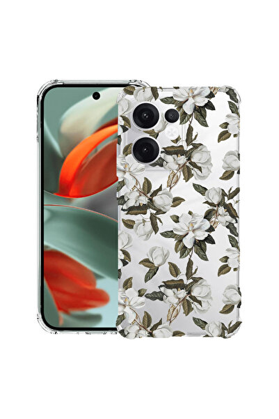 bestcase Husă Antișoc pentru OPPO Reno13 F / FS, Florală - Flori de Magnolie ...