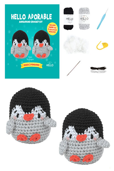 GLANCE Hello Crafts HC882 Adorable Amigurumi Örgü Kiti - Pıppen The Penguın