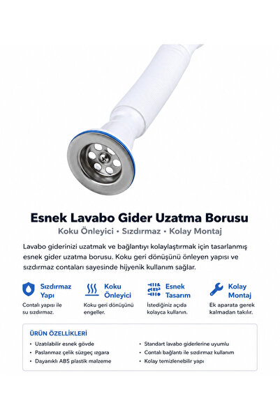 TANFLEX LAVABO HORTUMU sifon