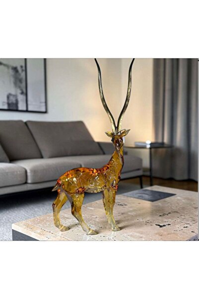 zepce design Dekoratif Geyik Obje Reçine Amber