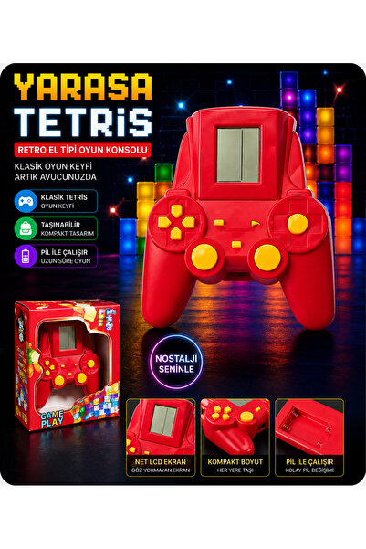 TRUST STORE Kutulu Yarasa Tasarımlı Tetris Oyun Konsolu Retro El Tipi Taşınab...