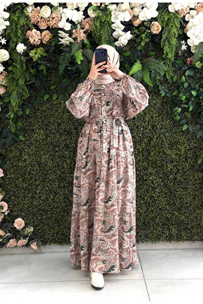 Moda Fatma Viscon Dijital Elbise