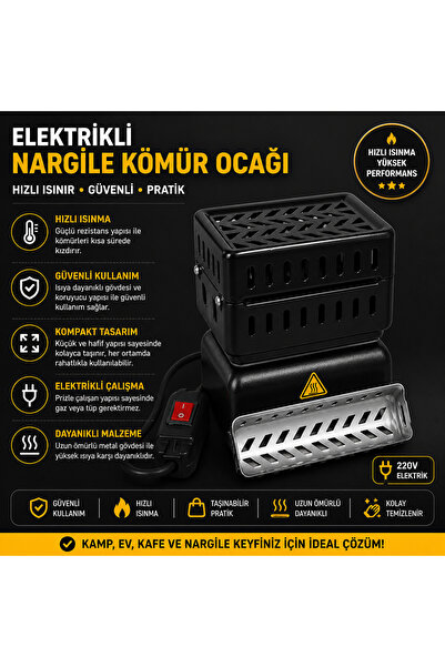 ZEMU NARGİLE ELEKTRİKLİ KÖMÜR OCAĞI