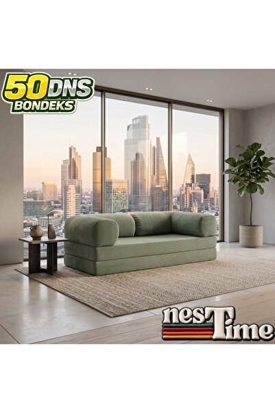 NESTİME 160×80 İKİ Kişilik Koltuk | Yatak Olabilen Tasarım | Çıkarılabilir ve...