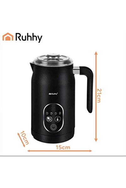 Ruhhy Spumator Lapte Electric 4 în 1, 500W, Afișaj LED, Spumă Caldă/Rece