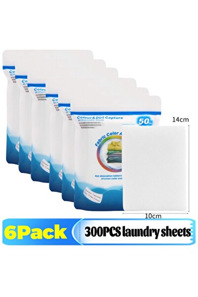 Choice1 6Pack-300PCS Washing Machine Color Absorption Sheet Non-woven Fabric ...