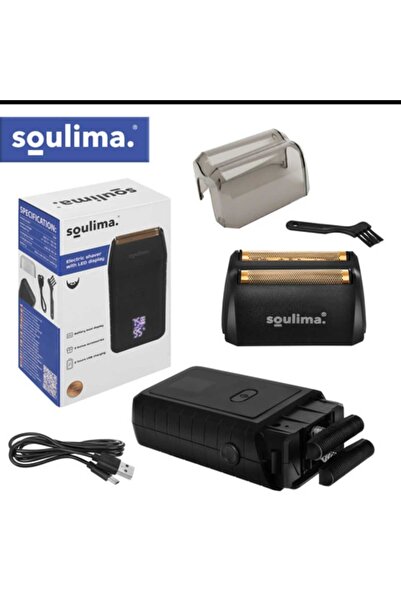 Soulima Imagine produs Aparat de Ras Electric Barbă Soulima, USB-C, Afișaj LE...