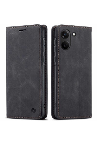 spacecase Θήκη Πορτοφόλι Αναδιπλούμενη για Xiaomi Poco X8 Pro – Μαύρο Σουέτ Π...