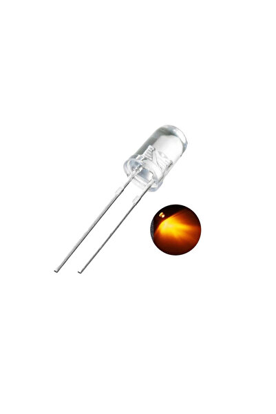 Fapatech Sarı Flaşör 2 Bacaklı LED 5mm - 5 Adet