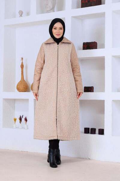 Esma Gündoğdu Quilted Coat Stone