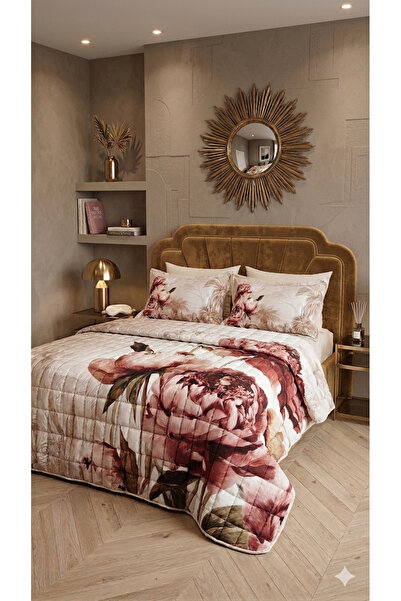 AYBERK HOME TEXTİLE Sahra Four Seasons Quilted Double Duvet Cover Set 6-Piece