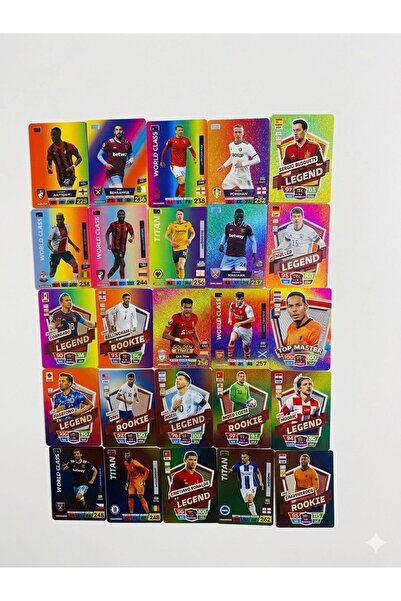 CANTEX TECH Futbolcu Oyun Karti 25 Adet Gökkuşağı Series Pocket Esnek Kırılma...