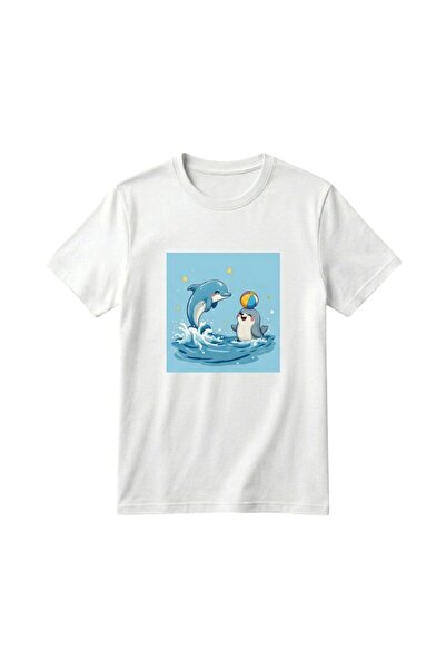 ERDEM KIDS Unisex majica za devojčice i dečake sa printom, okruglim izrezom, ...