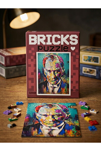 ZUMRANKA Bricks Puzzle 100 Parça Eğitici Mini Puzzle - 10x15 cm Premium Yapbo...