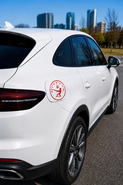 Organizasyon Pazarı Red Color Car Fuel Tank Cover Sticker |   Fuel Tank Sticker