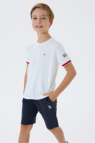 U.S. Polo Assn. بدلة برمودا للأولاد، 100% قطن / 100% قطن