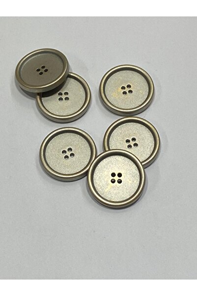karantuhafiye Italian Trench Coat, Jacket Button Set Set of 6 / Matte Silver ...