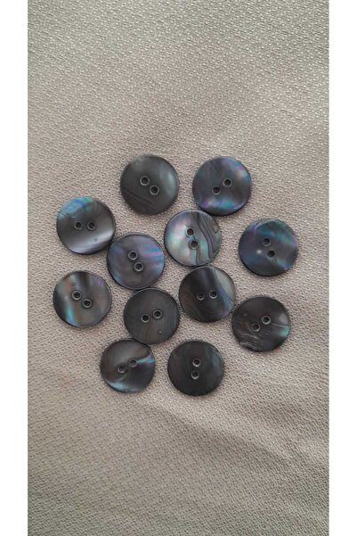 ILERI EUROPE Natural Genuine Pearl Mussel Shell Button 15 mm 12Pcs