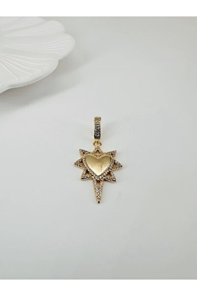 Generic Brand Gold Zircon Stone Brass Charms - Charm0019