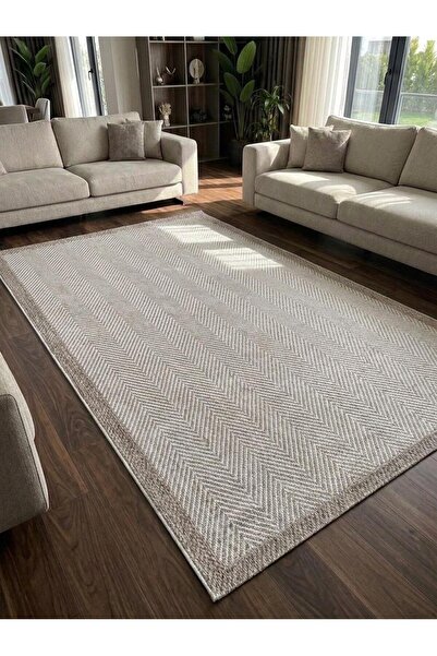 NaRStore Home Sisal Hasır Jüt Bordürlü Model Yıkanabilir Dokuma Toz Vermez Halı