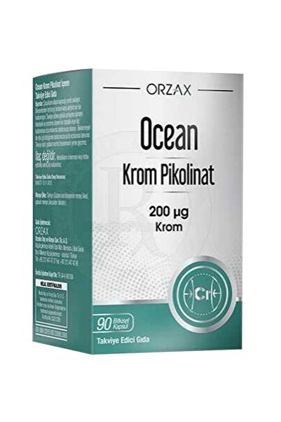 Orzax Ocean Chromium Picolinate 200 Mcg 90 Capsules Food Supplement