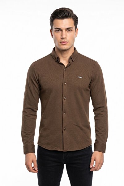 FOTERMAN Men's Sport Slim Fit Long Sleeve Shirt Bgl-St05439