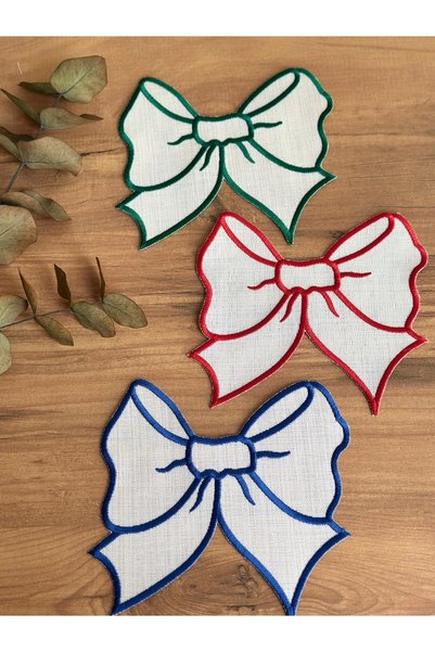 Sibelarthome 3-Pack Bow Model Presentation Napkins, Pip Studio Cup-Compatible Napkins