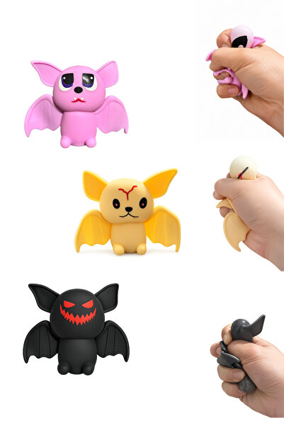 MİNGODAN Squishy Yarasa Oyuncak – Duyusal Oyuncak, Pofuduk Sıkmalı Yumuşak Es...