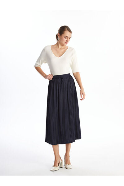 LC Waikiki Satin Women's Skirt with Elastic Waist