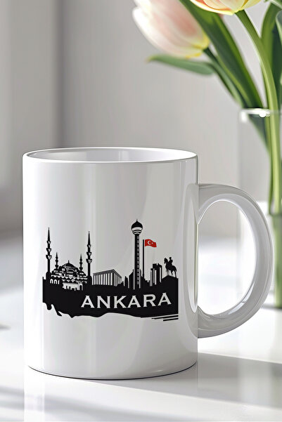 Mio Life 330ml Printed White Ceramic Mug with Ankara City Design