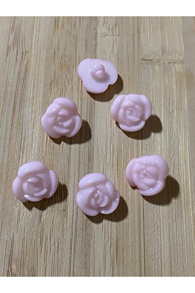 Lorin hobi Bottom-Mounted Rose Baby Button 12 mm 10 Pieces Light Pink