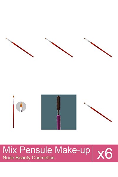 Makeup Set Mix 6 products Makeup Brushes: Cat's Tongue Gel Brush - No.2, Cat'...
